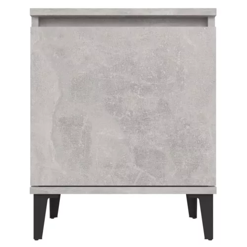 Betonszürke éjjeliszekrények fém lábbal 40 x 30 x 50 cm