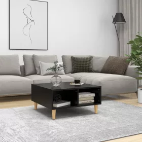 Fekete szerelt fa dohányzóasztal 60x 60 x 30 cm