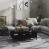 Fekete szerelt fa dohányzóasztal 103,5 x 60 x 35 cm