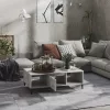 Betonszürke szerelt fa dohányzóasztal 103,5 x 60 x 35 cm