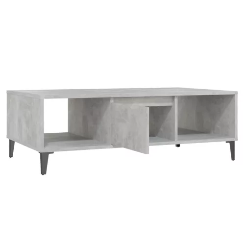 Betonszürke szerelt fa dohányzóasztal 103,5 x 60 x 35 cm