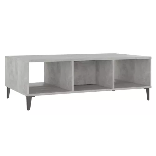 Betonszürke szerelt fa dohányzóasztal 103,5 x 60 x 35 cm
