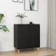 Fekete szerelt fa tálalószekrény tömör falábakkal 60x35x70 cm