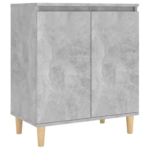 Betonszürke szerelt fa tálalószekrény falábakkal 60x35x70 cm