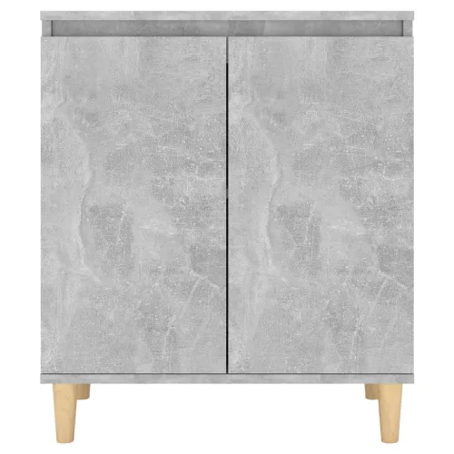Betonszürke szerelt fa tálalószekrény falábakkal 60x35x70 cm