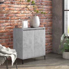 Betonszürke szerelt fa tálalószekrény 60 x 35 x 70 cm