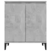 Betonszürke szerelt fa tálalószekrény 60 x 35 x 70 cm