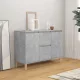 Betonszürke szerelt fa tálalószekrény 101 x 35 x 70 cm
