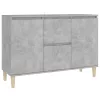 Betonszürke szerelt fa tálalószekrény 101 x 35 x 70 cm