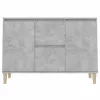 Betonszürke szerelt fa tálalószekrény 101 x 35 x 70 cm