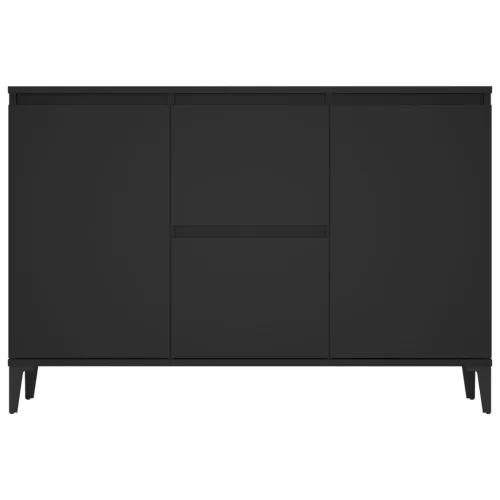 Fekete szerelt fa tálalószekrény 102 x 35 x 70 cm