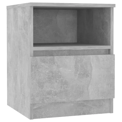Betonszürke szerelt fa éjjeliszekrény 40 x 40 x 50 cm