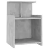 Betonszürke szerelt fa éjjeliszekrény 40 x 35 x 60 cm