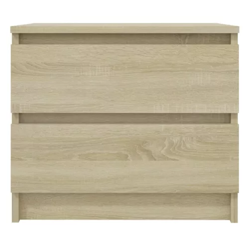 2 db sonoma tölgy színű szerelt fa éjjeliszekrény 50x39x43,5 cm