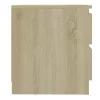 2 db sonoma tölgy színű szerelt fa éjjeliszekrény 50x39x43,5 cm
