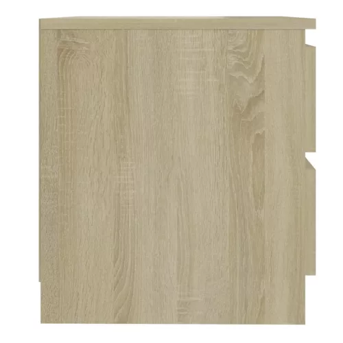 2 db sonoma tölgy színű szerelt fa éjjeliszekrény 50x39x43,5 cm