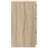 2 db sonoma tölgy színű szerelt fa éjjeliszekrény 40x35x62,5 cm