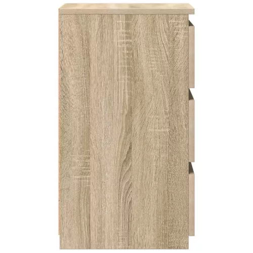 2 db sonoma tölgy színű szerelt fa éjjeliszekrény 40x35x62,5 cm