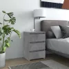 Betonszürke szerelt fa éjjeliszekrény 40 x 35 x 62,5 cm
