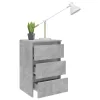 Betonszürke szerelt fa éjjeliszekrény 40 x 35 x 62,5 cm