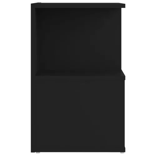 2 db fekete szerelt fa éjjeliszekrény 35 x 35 x 55 cm