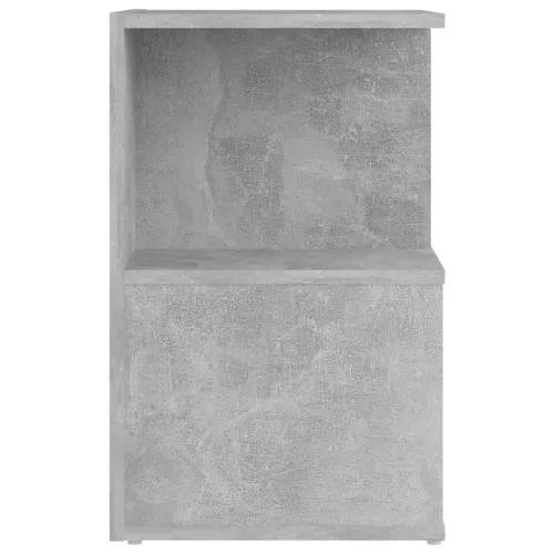 2 db betonszürke szerelt fa éjjeliszekrény 35 x 35 x 55 cm
