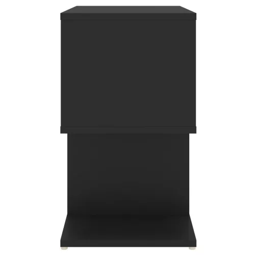 2 db fekete szerelt fa éjjeliszekrény 50 x 30 x 51,5 cm