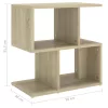 2 db sonoma tölgy színű szerelt fa éjjeliszekrény 50x30x51,5 cm