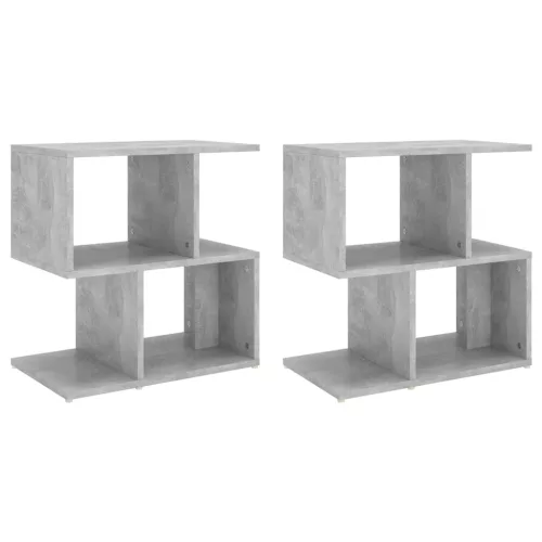 2 db betonszürke szerelt fa éjjeliszekrény 50 x 30 x 51,5 cm
