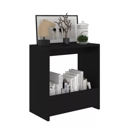 Fekete forgácslap kisasztal 50 x 26 x 50 cm