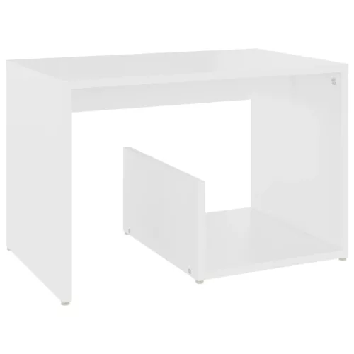 Fehér forgácslap kisasztal 59 x 36 x 38 cm