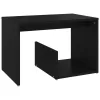 Fekete forgácslap kisasztal 59 x 36 x 38 cm