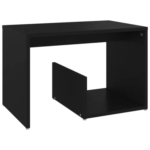 Fekete forgácslap kisasztal 59 x 36 x 38 cm