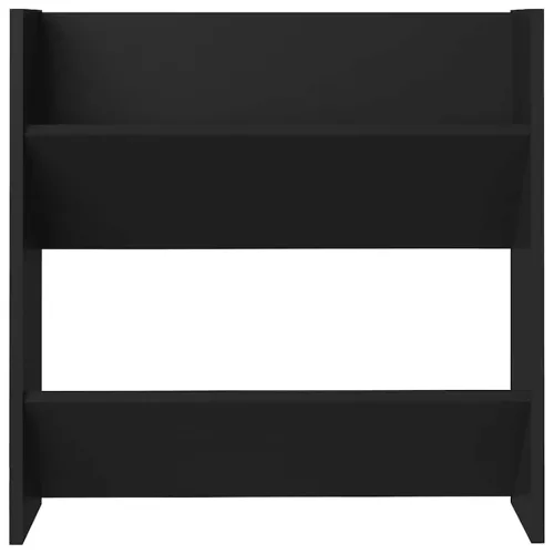 Fekete szerelt fa fali cipősszekrény 60 x 18 x 60 cm