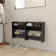 2 db magasfényű fekete szerelt fa fali cipősszekrény 60x18x60cm