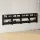 4 db magasfényű fekete szerelt fa fali cipősszekrény 60x18x60cm