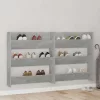 Betonszürke forgácslap fali cipősszekrény 80 x 18 x 90 cm