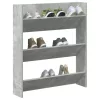 Betonszürke forgácslap fali cipősszekrény 80 x 18 x 90 cm