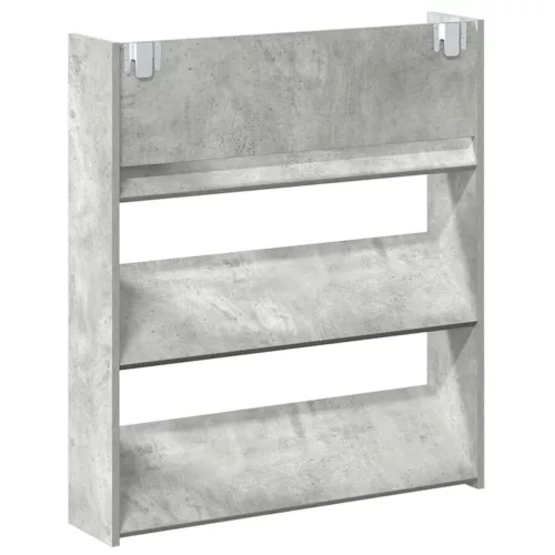 Betonszürke forgácslap fali cipősszekrény 80 x 18 x 90 cm