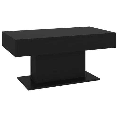 Fekete szerelt fa dohányzóasztal 96 x 50 x 45 cm