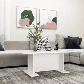 Fehér szerelt fa dohányzóasztal 103,5 x 60 x 40 cm