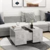Betonszürke szerelt fa dohányzóasztal 60 x 60 x 38 cm