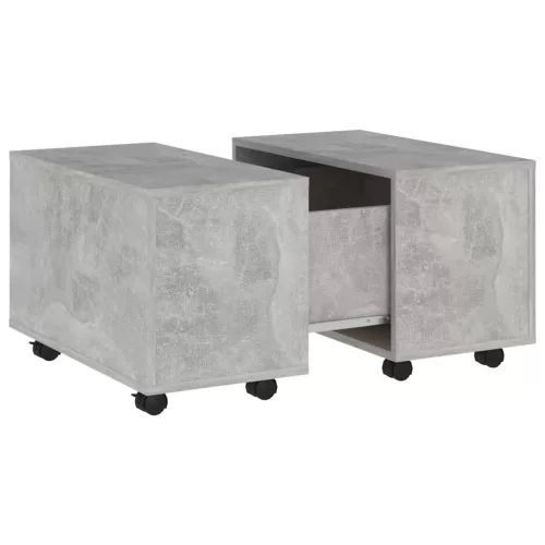 Betonszürke szerelt fa dohányzóasztal 60 x 60 x 38 cm