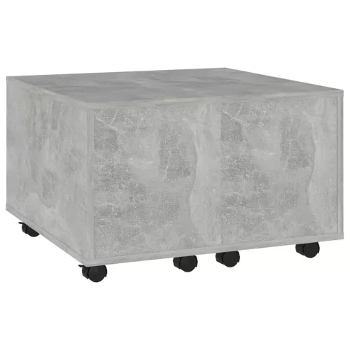 Betonszürke szerelt fa dohányzóasztal 60 x 60 x 38 cm
