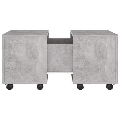 Betonszürke szerelt fa dohányzóasztal 60 x 60 x 38 cm