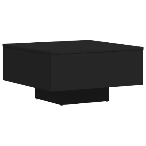 Fekete szerelt fa dohányzóasztal 60 x 60 x 31,5 cm