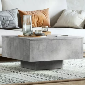 Betonszürke szerelt fa dohányzóasztal 60 x 60 x 31,5 cm