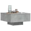 Betonszürke szerelt fa dohányzóasztal 60 x 60 x 31,5 cm