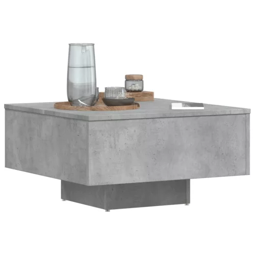Betonszürke szerelt fa dohányzóasztal 60 x 60 x 31,5 cm