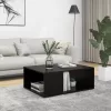 Fekete szerelt fa dohányzóasztal 90 x 67 x 33 cm